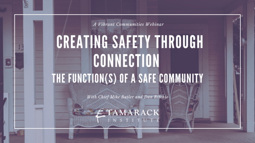 WEBINAR | Creating Safety Through Connection – The Function(s) of a Safe Community