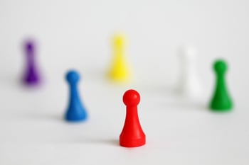 Colourful game pieces