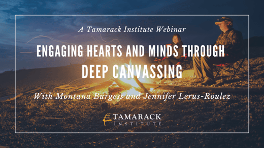 Deep Canvassing Webinar promo image - campfire