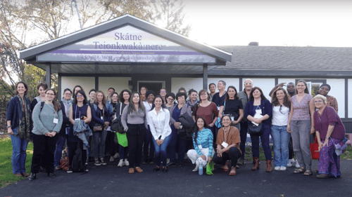 A community photo at the  Kahnawà:ke Collective Impact 