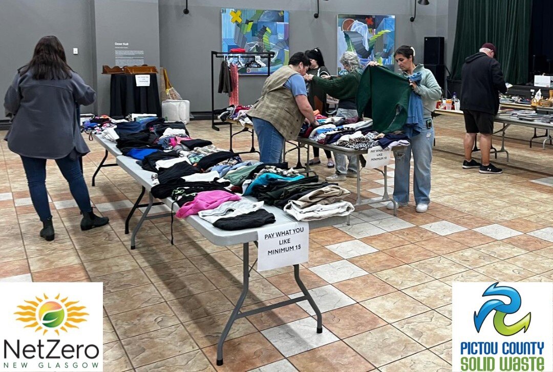 Photo: Shoppers browsing at the Nu-2-U second-hand clothing sale in New Glasgow, New Brunswick.