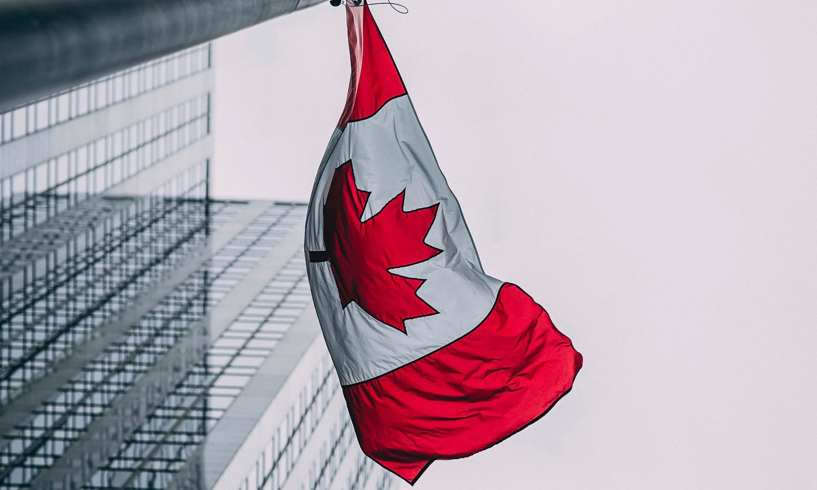 Low-angle Canadian Flag