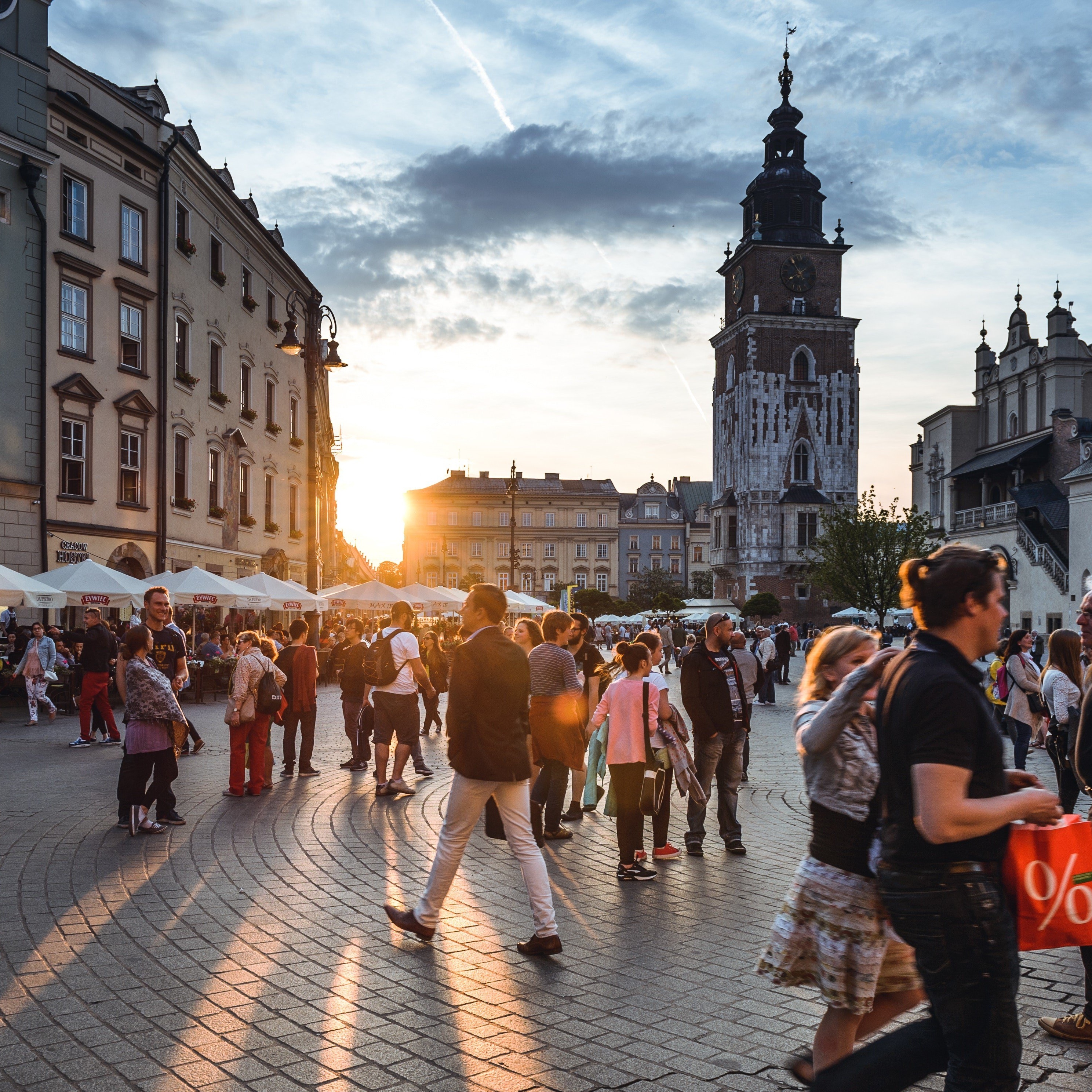people walking in streets