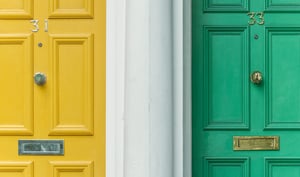 two neighbourhood doors