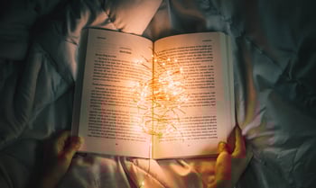 Book with lights on it