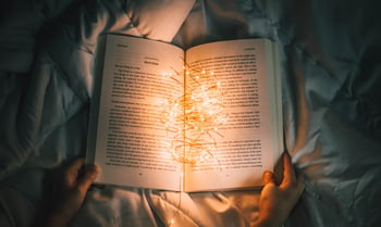 Book with lights on it