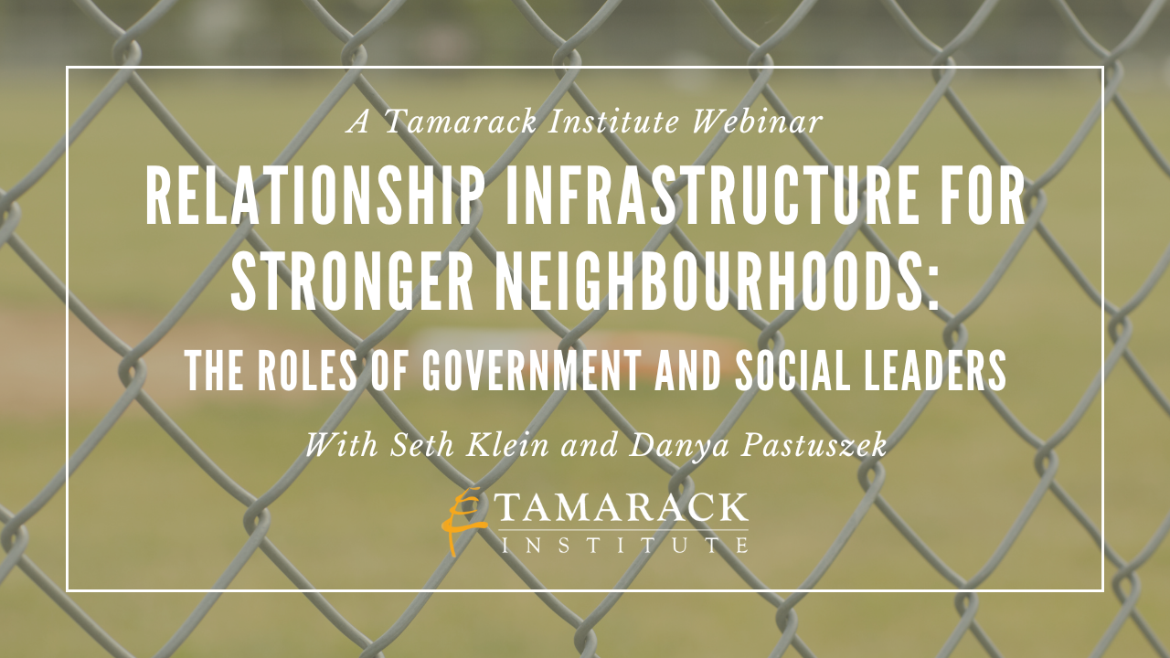 Relationship Infrastructure for Stronger Neighbourhoods: The Roles of Government and Social Leaders