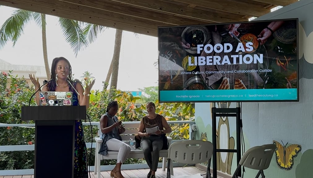 Rochelle Ignacio shares a presentation titled "Food as Liberation".