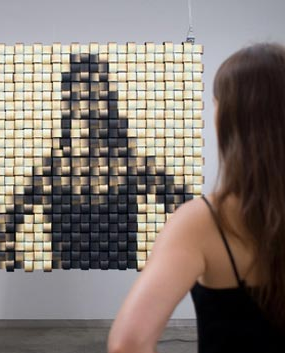 Woman looking at own reflection_abstract.png