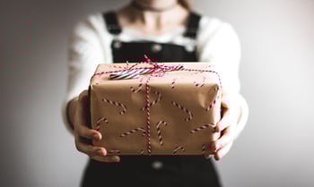 person giving gift