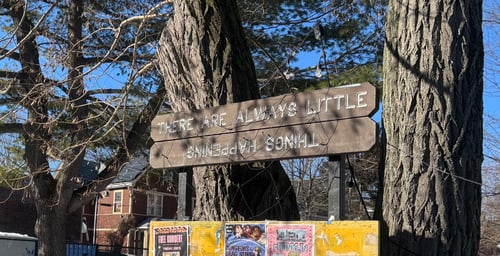 There are always little things happening.” (Things happening written upside down).