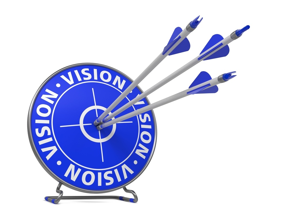 Vision Concept. Three Arrows Hit in Blue Target..jpeg