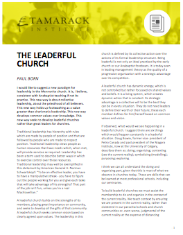 Leaderful Church