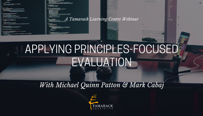 Webinar Applying Principles-Focused Evaluation