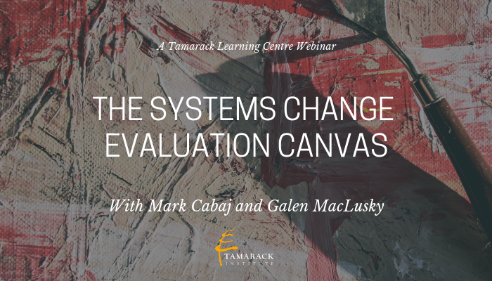 2019 Webinar The Systems Change Evaluation Canvas