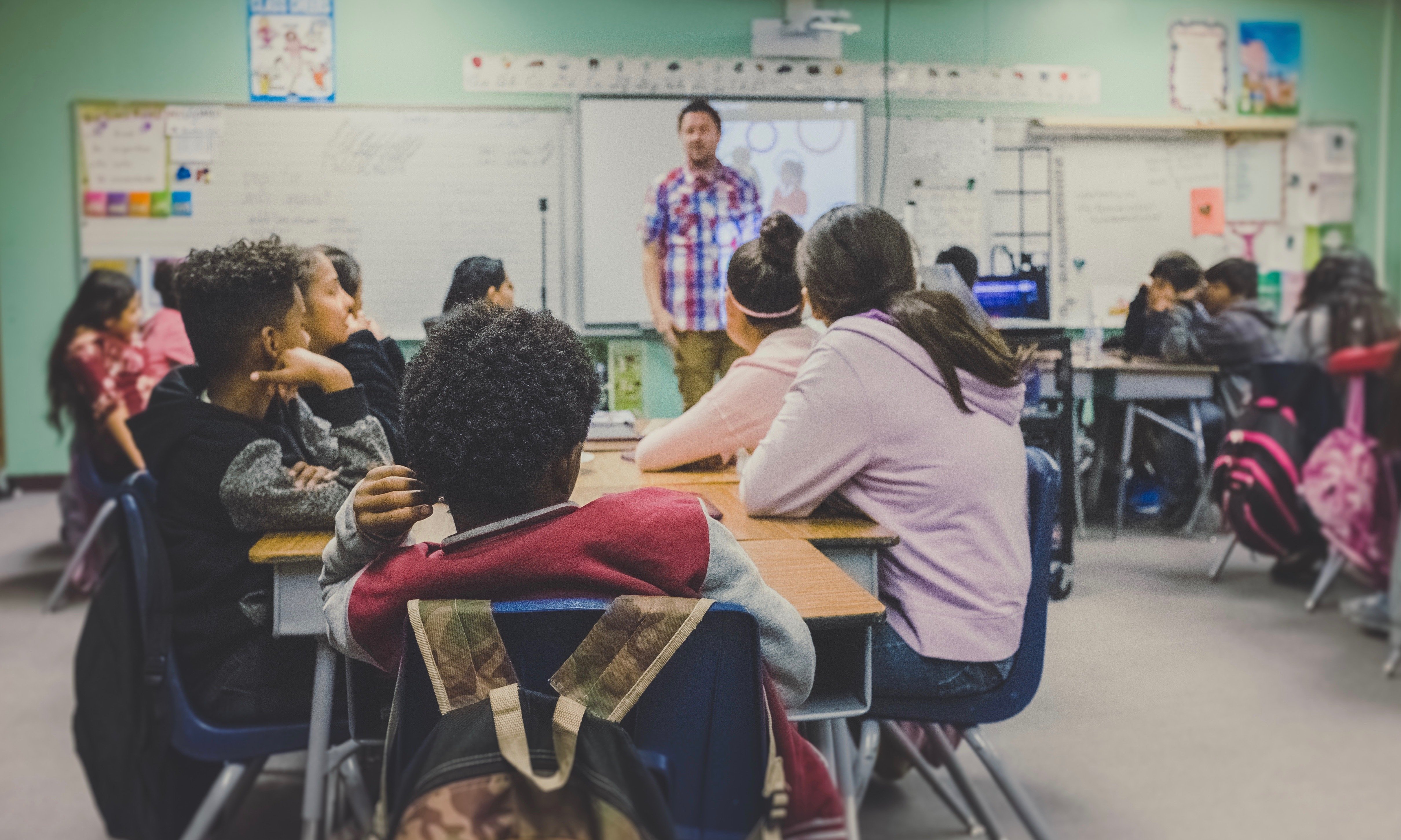 Youths in a classroom