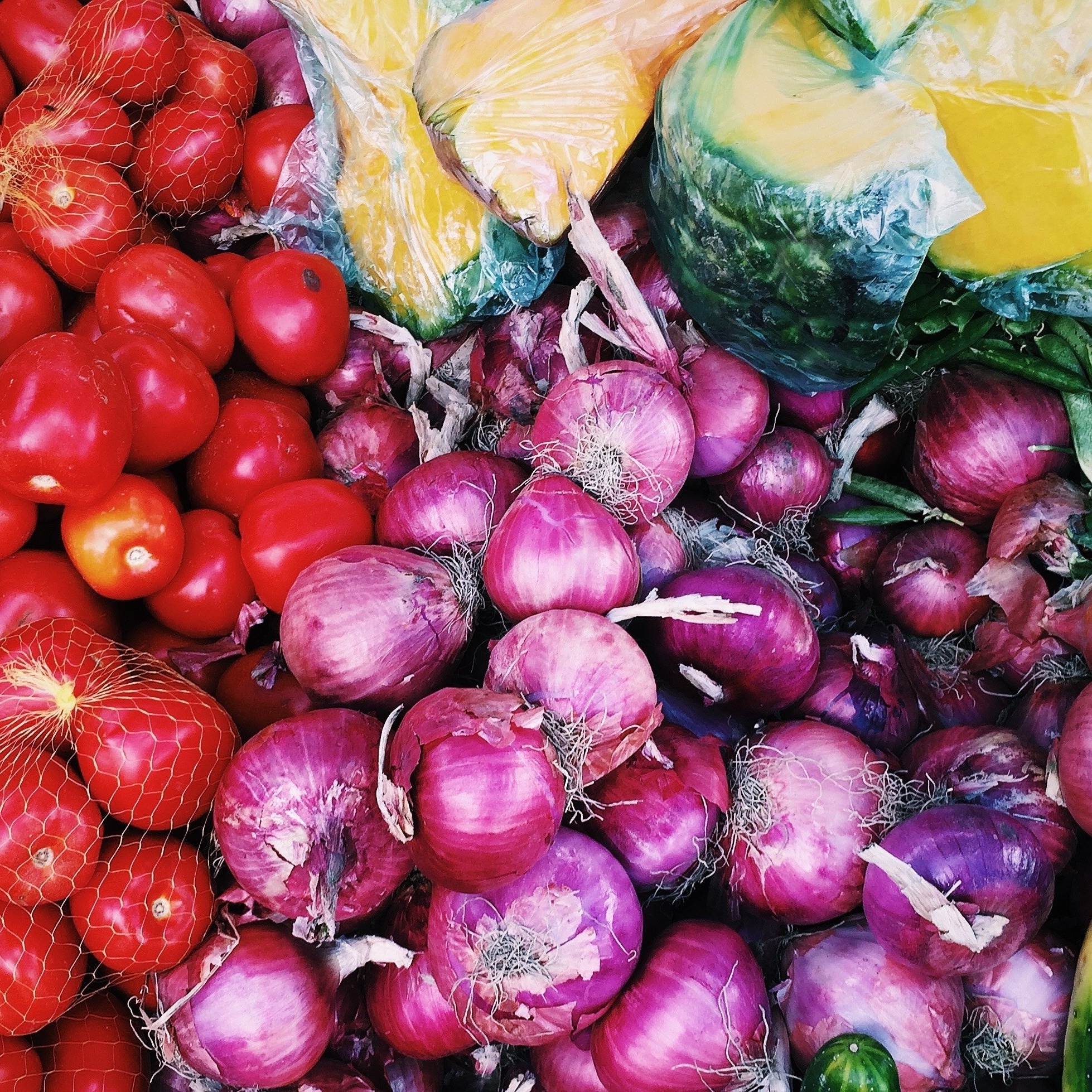 bunches of vegetables