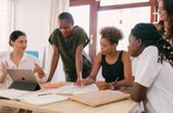 women working together on a project