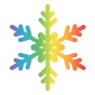 rainbow snowflake