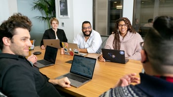 Group of people collaborating at a meeting