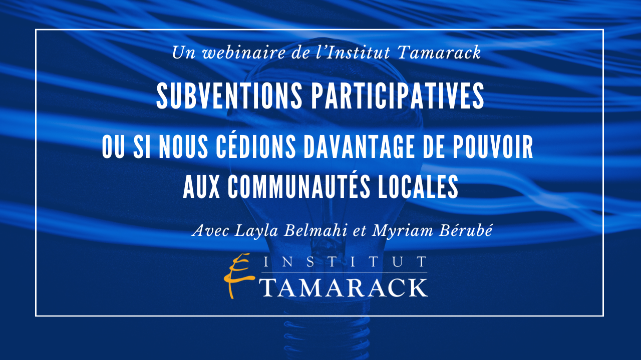 Subventions participatives ou si nous cédions davantage de pouvoir aux communautés locales